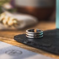 3 Hearts Ring Silver – Stacked